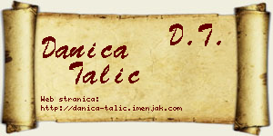 Danica Talić vizit kartica
